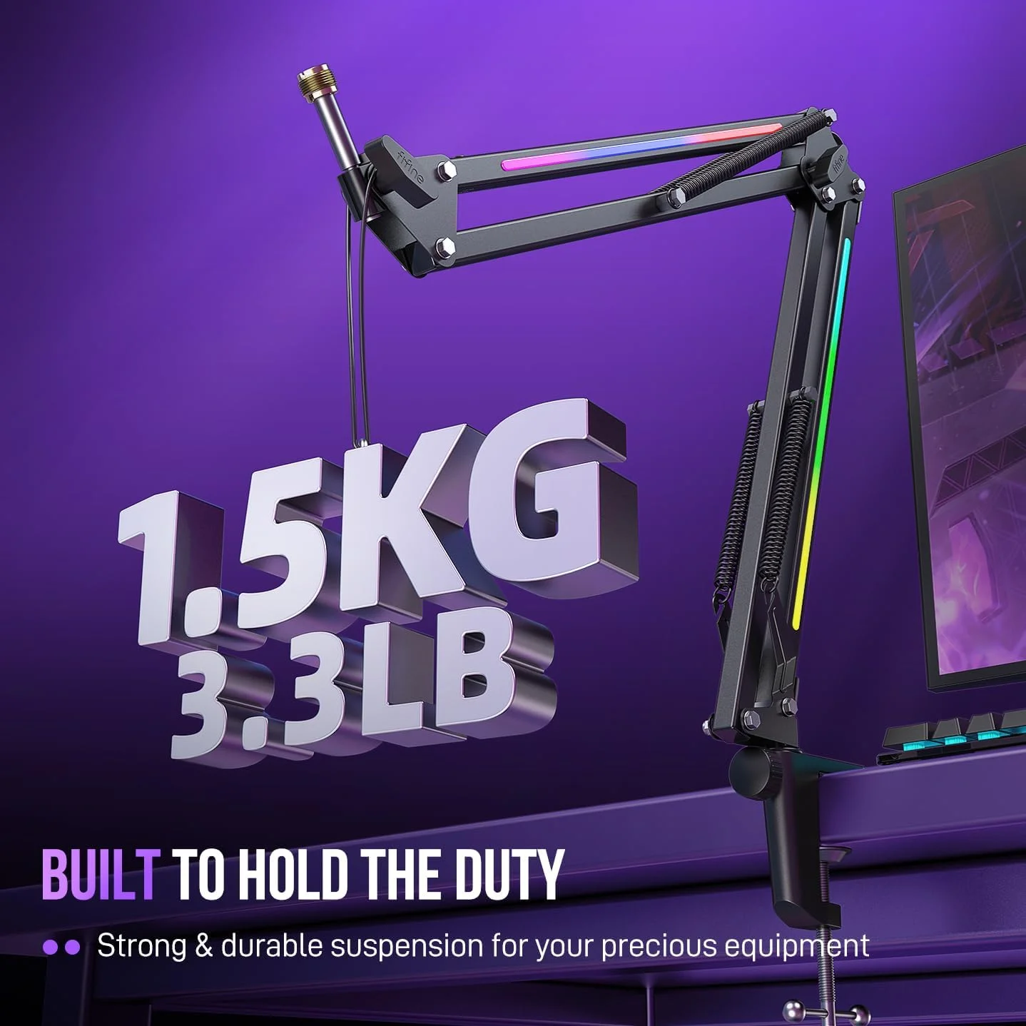 میکروفون کاندنسر USB فایفاین با کیت بازویی، میکروفون گیمینگ RGB با بازوی فلزی برای استریمینگ، مجموعه تجهیزات با کنترل RGB، دکمه تنظیم صدا، آداپتور پیچ 3/8 اینچ به 5/8 اینچ (A8+BM38) میکروفون کاندنسر USB فایفاین با کیت بازویی، میکروفون گیمینگ RGB با بازوی فلزی برای استریمینگ، مجموعه تجهیزات با کنترل RGB، دکمه تنظیم صدا، آداپتور پیچ 3/8 اینچ به 5/8 اینچ (A8+BM38)