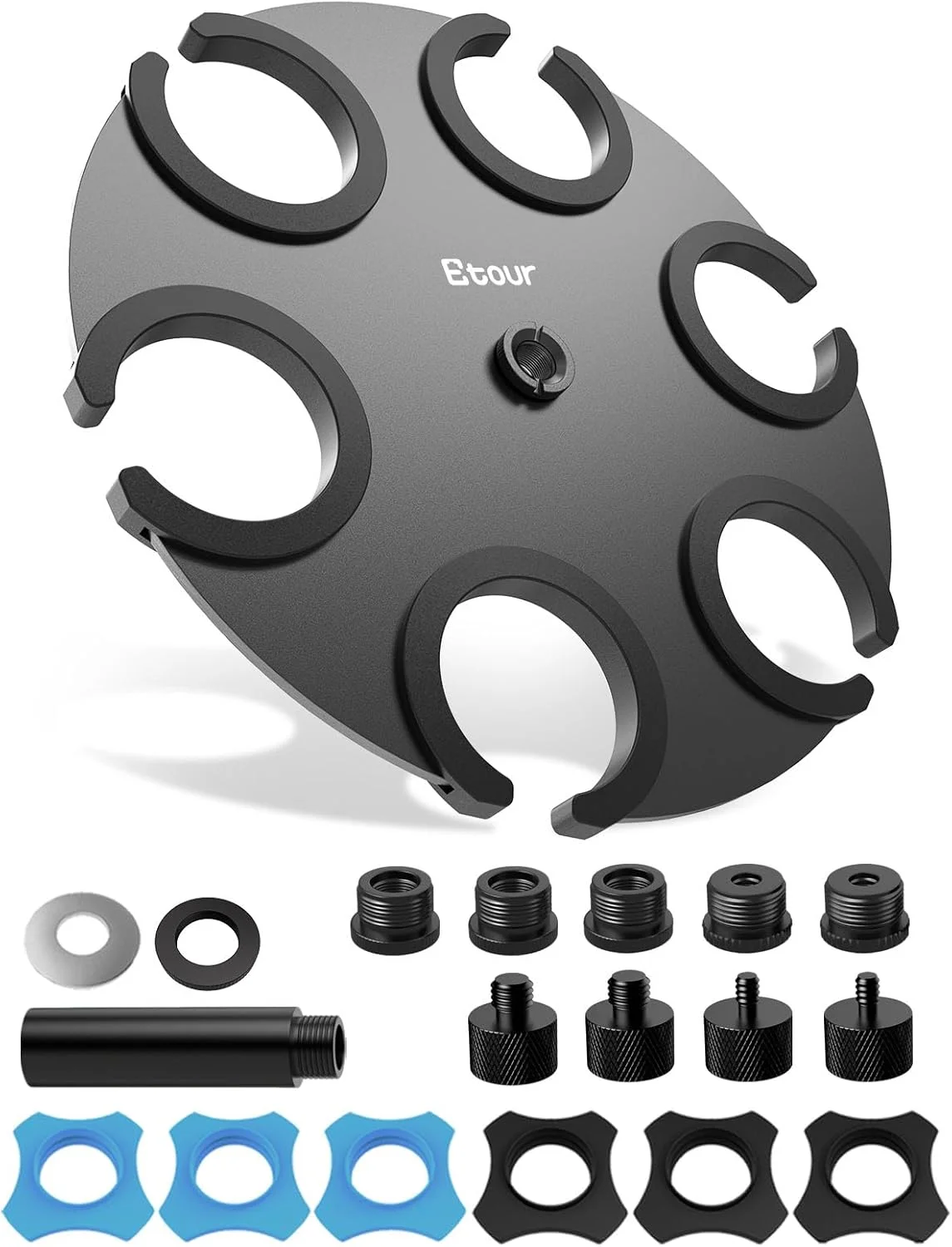 نگهدارنده چندگانه میکروفون برای پایه میکروفون + مجموعه 8 عددی آداپتور پایه میکروفون نگهدارنده چندگانه میکروفون برای پایه میکروفون + مجموعه 8 عددی آداپتور پایه میکروفون