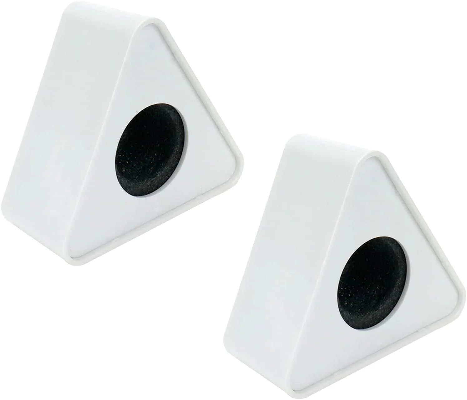 2 عدد پایه میکروفون مثلثی، ایستگاه پرچم لوگوی مصاحبه مثلثی میکروفون، سفید