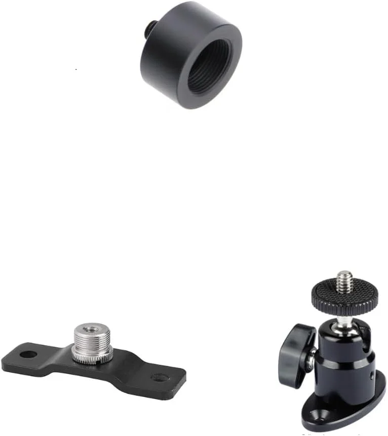 آداپتور پایه میکروفون CAMVATE 1/4 اینچ نری به 5/8 اینچ مادگی + هد توپی کوچک 1/4 اینچ -20 + 5/8 اینچ نری به 1/4 اینچ مادگی