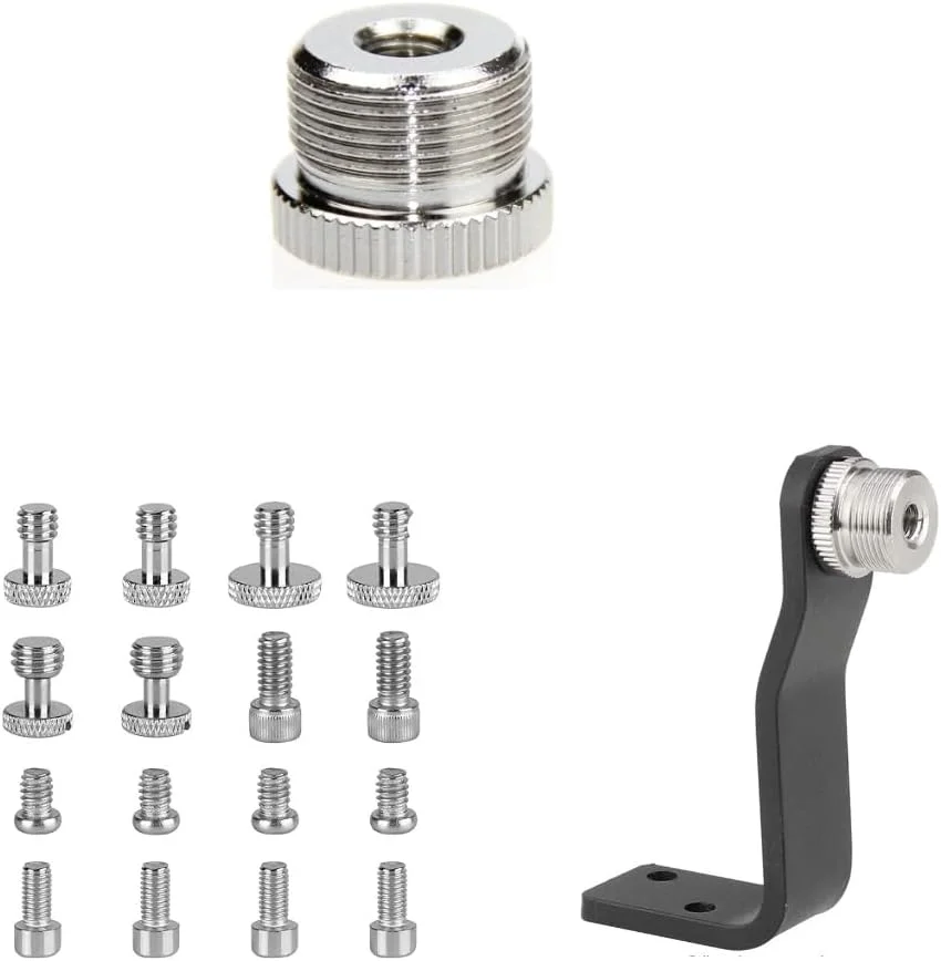 تبدیل پیچ میکروفون 5/8 اینچ نری به 1/4 اینچ مادگی CAMVATE + پیچ رزوه 1/4"-20 & 3/8"-16 & M5 + آداپتور پیچ میکروفون