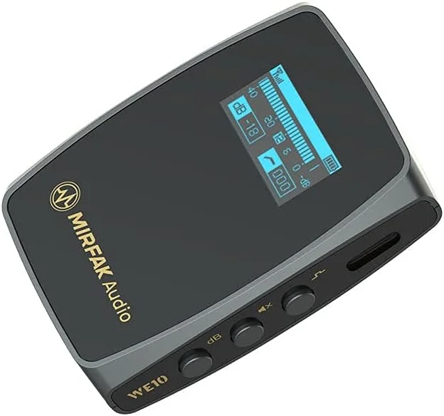 سیستم میکروفون بیسیم دو کاناله MOZA MIRFAK Audio WE10 Pro برای یقه ای/هم آیی رادیویی ویدیویی کوتاه گیرنده دو کاناله سیستم میکروفون بیسیم دو کاناله MOZA MIRFAK Audio WE10 Pro برای یقه ای/هم آیی رادیویی ویدیویی کوتاه گیرنده دو کاناله