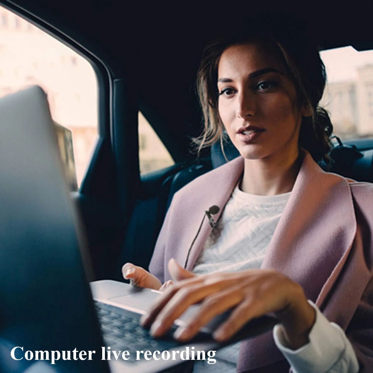 میکروفون یقه‌ای سارامونیک با کانکتور USB-A برای کامپیوترها با کابل 2 متری (SR-ULM10)، مشکی