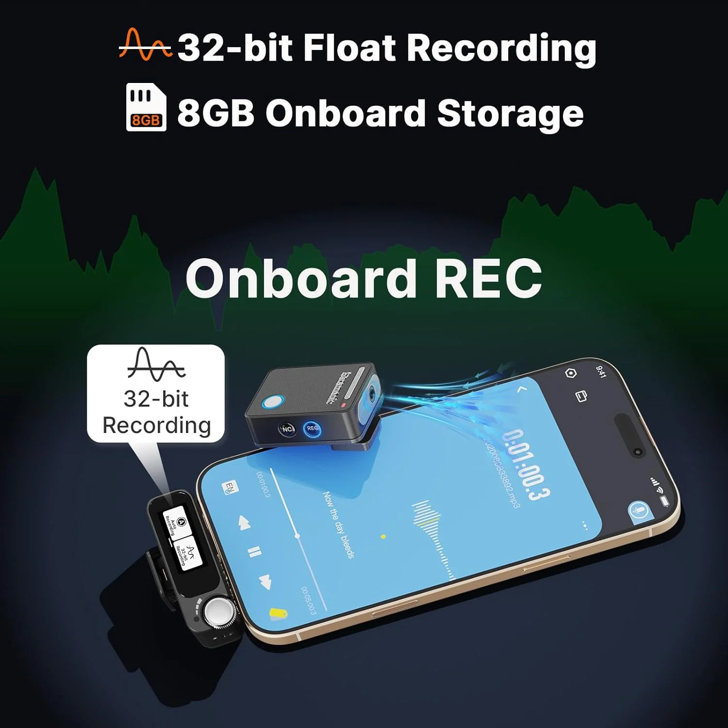 میکروفون بی سیم فوق العاده سارامونیک برای آیفون/دوربین/اندروید، ضبط شناور 32 بیتی، همگام سازی کد زمانی، حذف نویز، 130dB SPL، مقاومت در برابر آب IPX5، برد 984 فوتی، ولاگ، استریم میکروفون بی سیم فوق العاده سارامونیک برای آیفون/دوربین/اندروید، ضبط شناور 32 بیتی، همگام سازی کد زمانی، حذف نویز، 130dB SPL، مقاومت در برابر آب IPX5، برد 984 فوتی، ولاگ، استریم