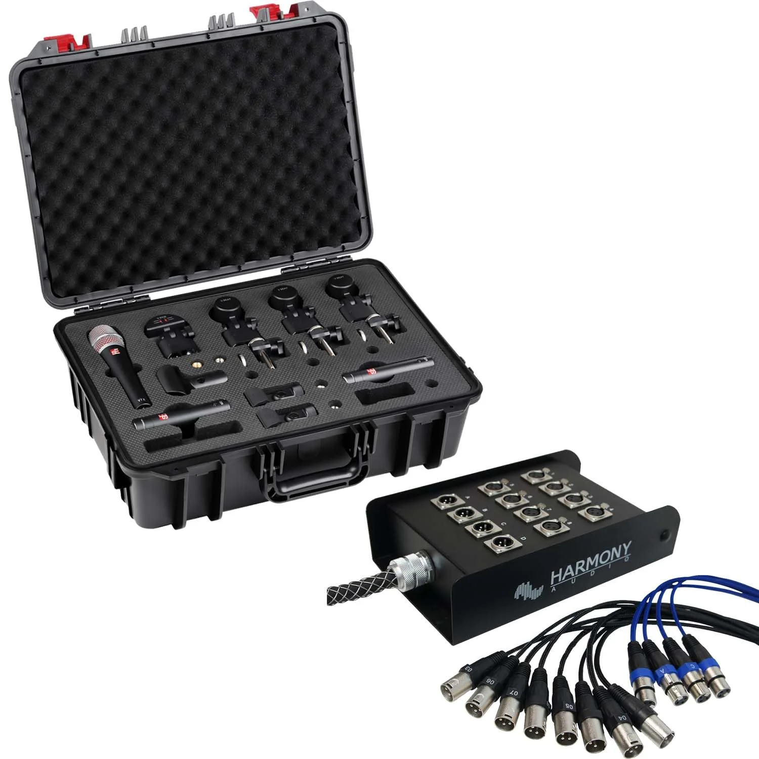 پک میکروفون درام sE Electronics V Pack Arena به همراه باندل Harmony Audio HA-SB1225 پک میکروفون درام sE Electronics V Pack Arena به همراه باندل Harmony Audio HA-SB1225