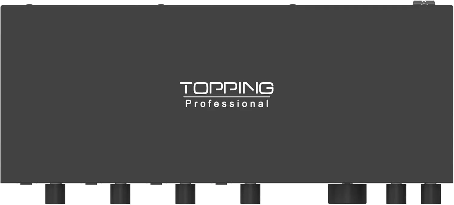 کارت صدای USB TOPPING E4X4 Pre - دارای دو پورت USB-C، نرخ نمونه برداری 24bit/192kHz، ورودی/خروجی 4IN/4OUT، دو خروجی هدفون، نویز کم، مانیتورینگ Real-Time، میکسر، مناسب برای PC، Mac، iPhone، ضبط حرفه ای (مشکی)