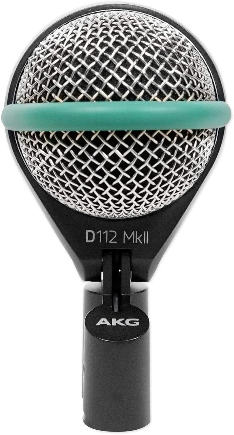 بسته صوتی شامل (1) میکروفون AKG D112 MKII برای درام کیک، گیتار باس، مناسب برای سیستم های صوتی کلیسا (شامل 1 مورد)
