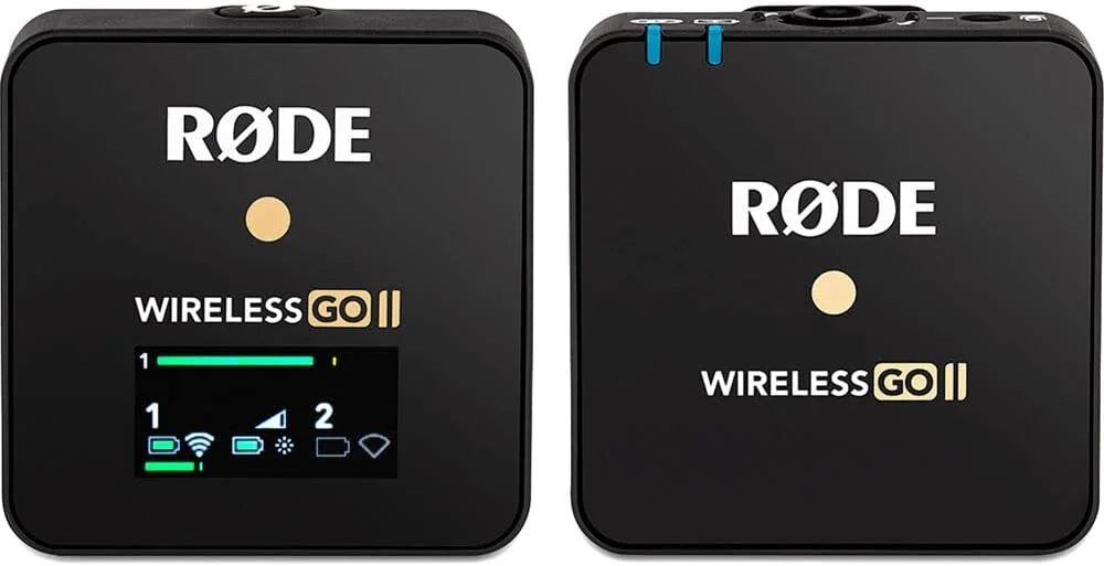 سیستم میکروفون بی سیم دیجیتال جمع و جور Rode Wireless GO II (WIGOIIS) به همراه میکروفون Lavalier II Omnidirectional Lavalier و بسته 3 عددی بادگیر فوم