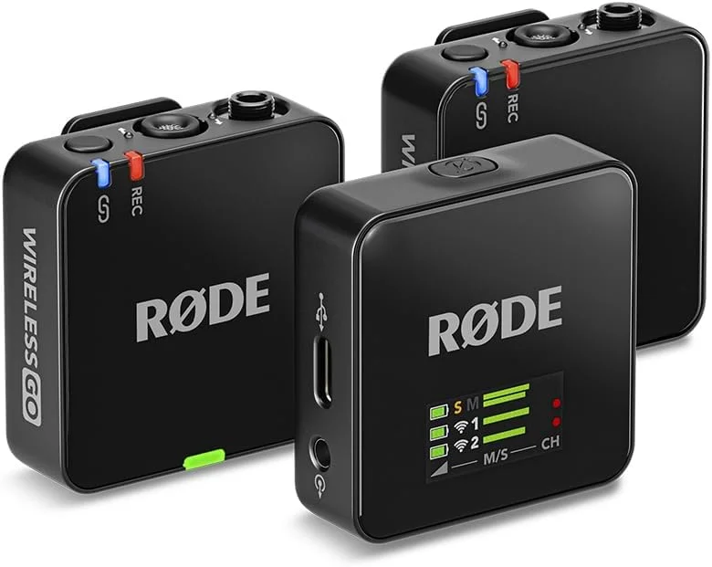 سیستم میکروفون بی‌سیم جمع و جور Rode Wireless GO GEN 3 به همراه جعبه شارژ