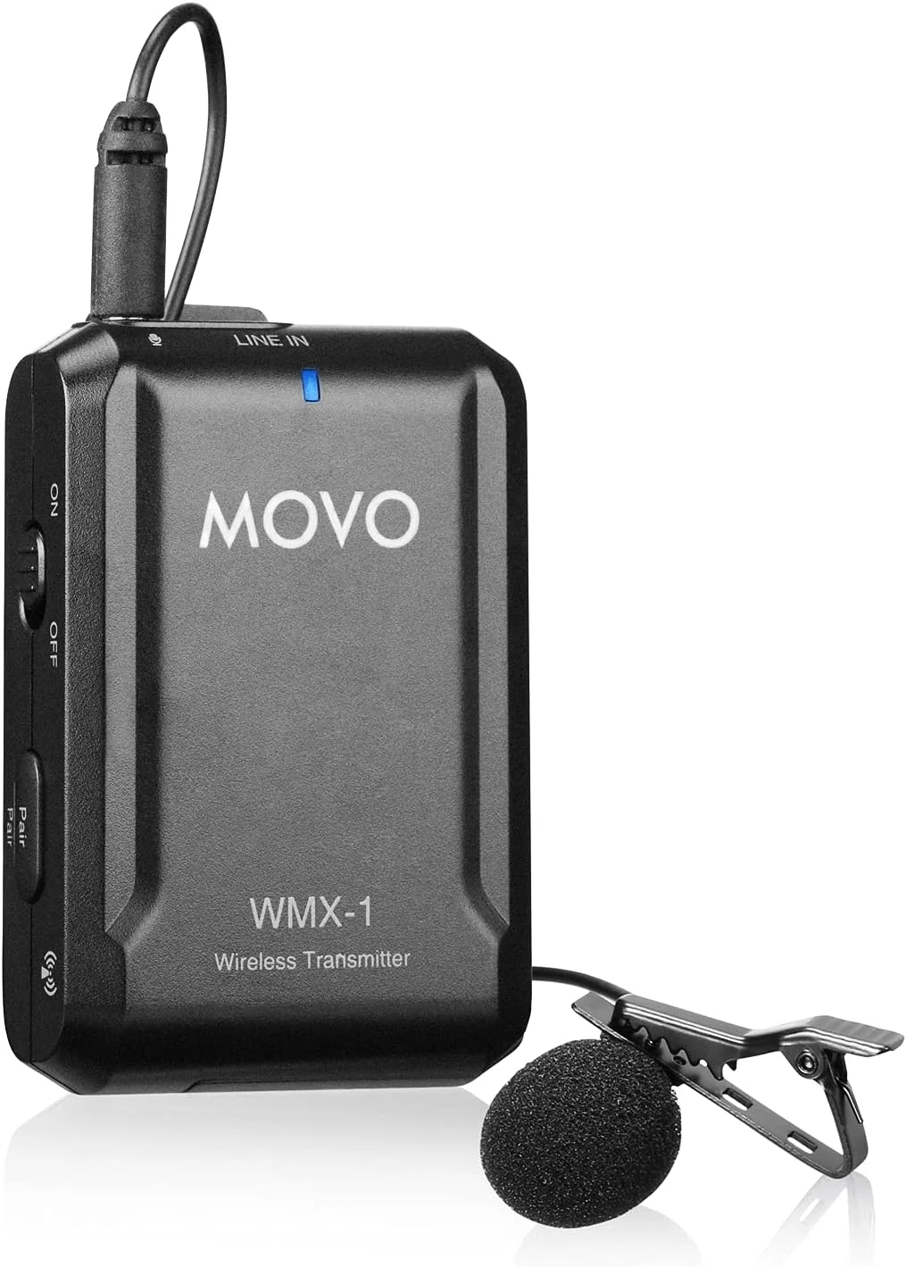 فرستنده میکروفون یقه ای بی سیم Movo WMX-1-TX 2.4GHz، صدای شفاف