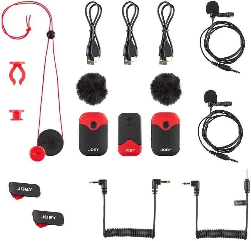 سیستم میکروفون بی سیم 2.4 گیگاهرتزی Joby Wavo Air با دو فرستنده، طراحی سیستم نصب، ولاگینگ، فیلمسازی، مصاحبه، تلفن هوشمند، دوربین سیستم میکروفون بی سیم 2.4 گیگاهرتزی Joby Wavo Air با دو فرستنده، طراحی سیستم نصب، ولاگینگ، فیلمسازی، مصاحبه، تلفن هوشمند، دوربین