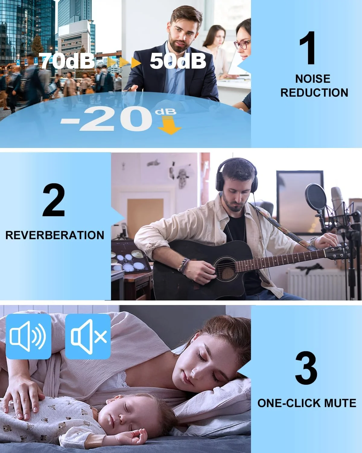 میکروفون یقه ای بی سیم کوچک برای آیفون/آیپد/تلفن اندروید/کامپیوتر، میکروفون پخش زنده با انتقال 20 متری، کاهش نویز، پژواک، میکروفون های یقه ای با اتصال لایتنینگ/USB-C