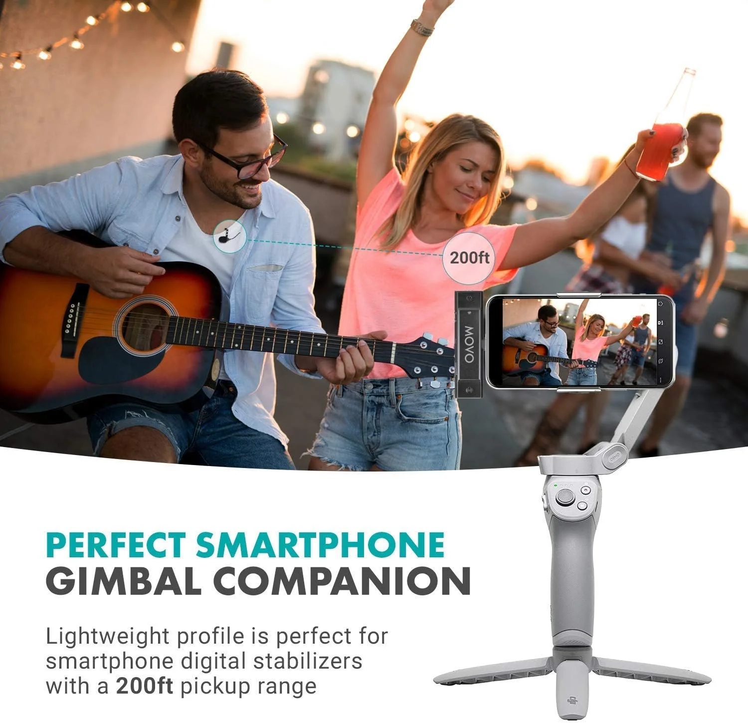 سیستم میکروفون یقه ای بی سیم Movo Edge-UC USB Type-C - میکروفون های یقه ای همه جهته سازگار با USB-C Android، Samsung و DJI OM 4 یا 5