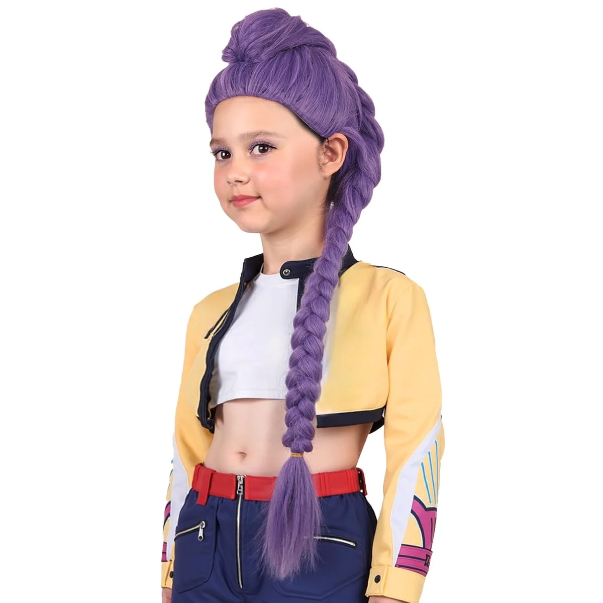 فانتا لوک گیس بافت بلند بنفش کلاه گیس فانتزی برای مهمانی هالووین (سایز کوچک)