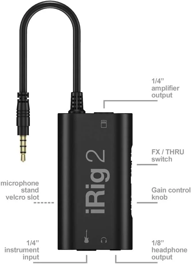 اینترفیس موبایل گیتار و بیس IK Multimedia iRig 2