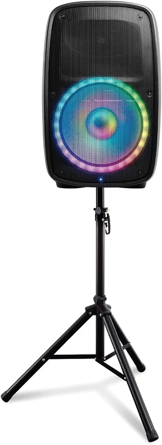 اسپیکر بلوتوثی Ion Audio Total PA Glow MAX، سیستم PA به همراه پایه میکروفون و نورپردازی مهمانی (بازسازی شده)