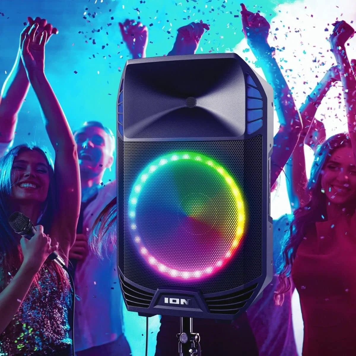سیستم بلندگوی بلوتوثی پرقدرت ION Audio Total PA Extreme با صدای گسترده صوتی ممتاز و بهینه سازی آکوستیک (بازسازی شده)