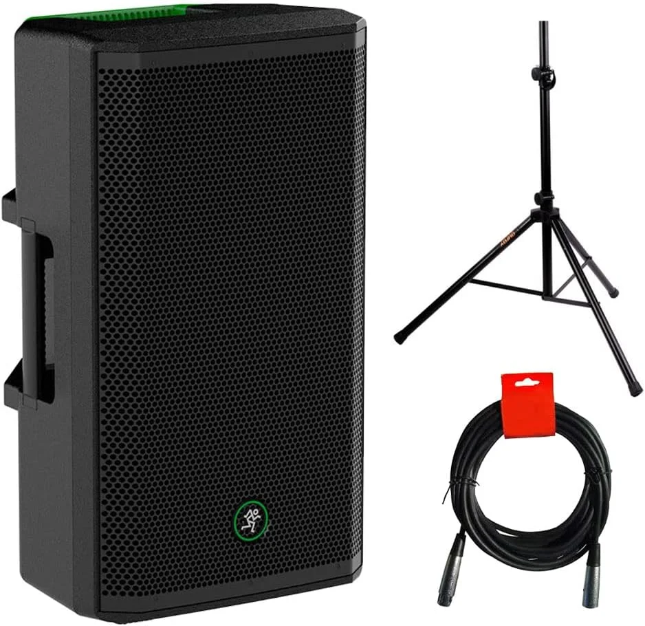 سیستم بلندگوی PA اکتیو 12 اینچی 1300 واتی Mackie Thrash212 به همراه پایه بلندگوی استیل و کابل XLR