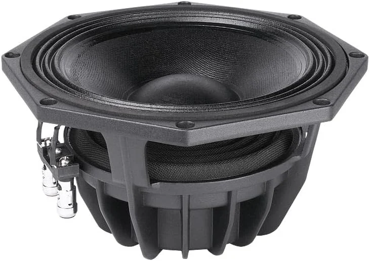 بلندگوی میان رده حرفه ای 8 اینچی Faital Pro 8PR200-8 با توان 200 وات RMS و حداکثر 400 وات مناسب برای سیستم های صوتی خانگی، گیتار باس و PA با امپدانس 8 اهم