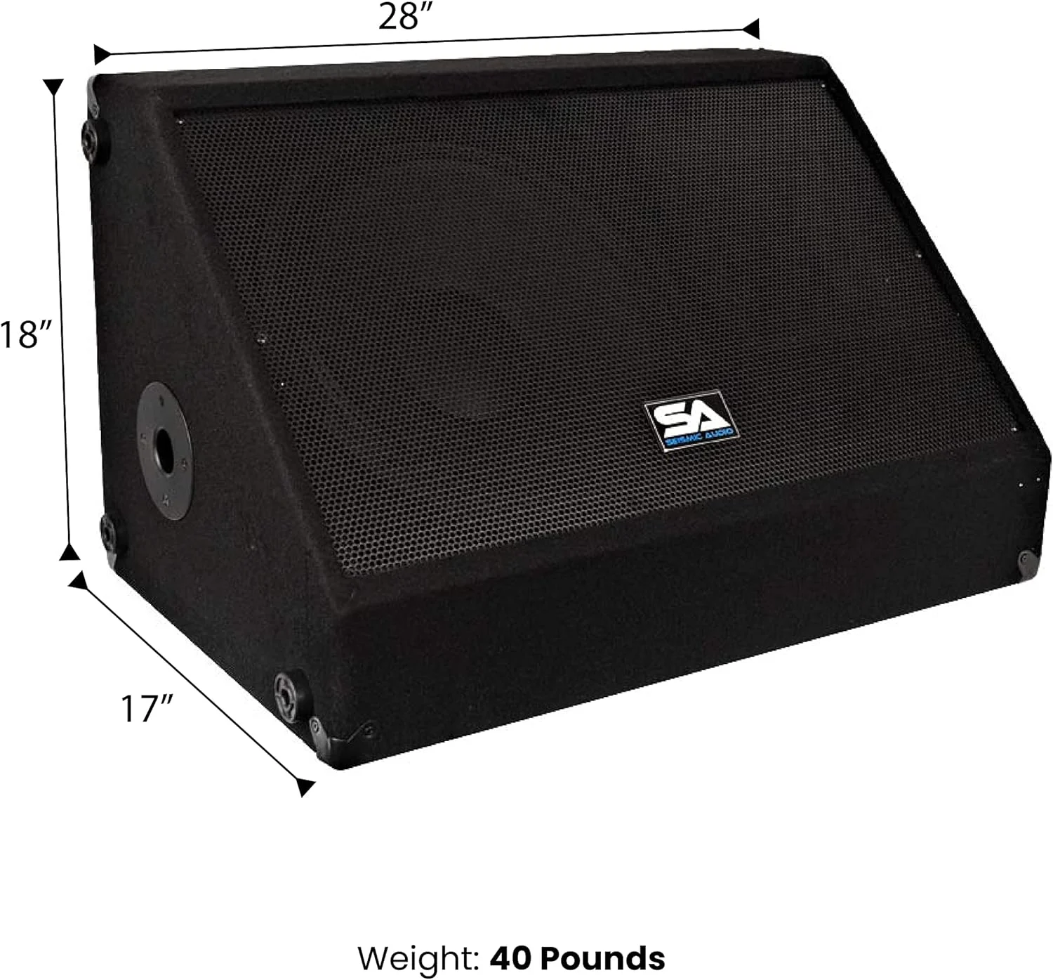 مانیتور استودیویی، صحنه یا زمینی سایزمیک آدیو - 15 اینچ 350 وات - بلندگوهای PA/DJ - مناسب برای بار، گروه موسیقی، کارائوکه، کلیسا، استفاده درام