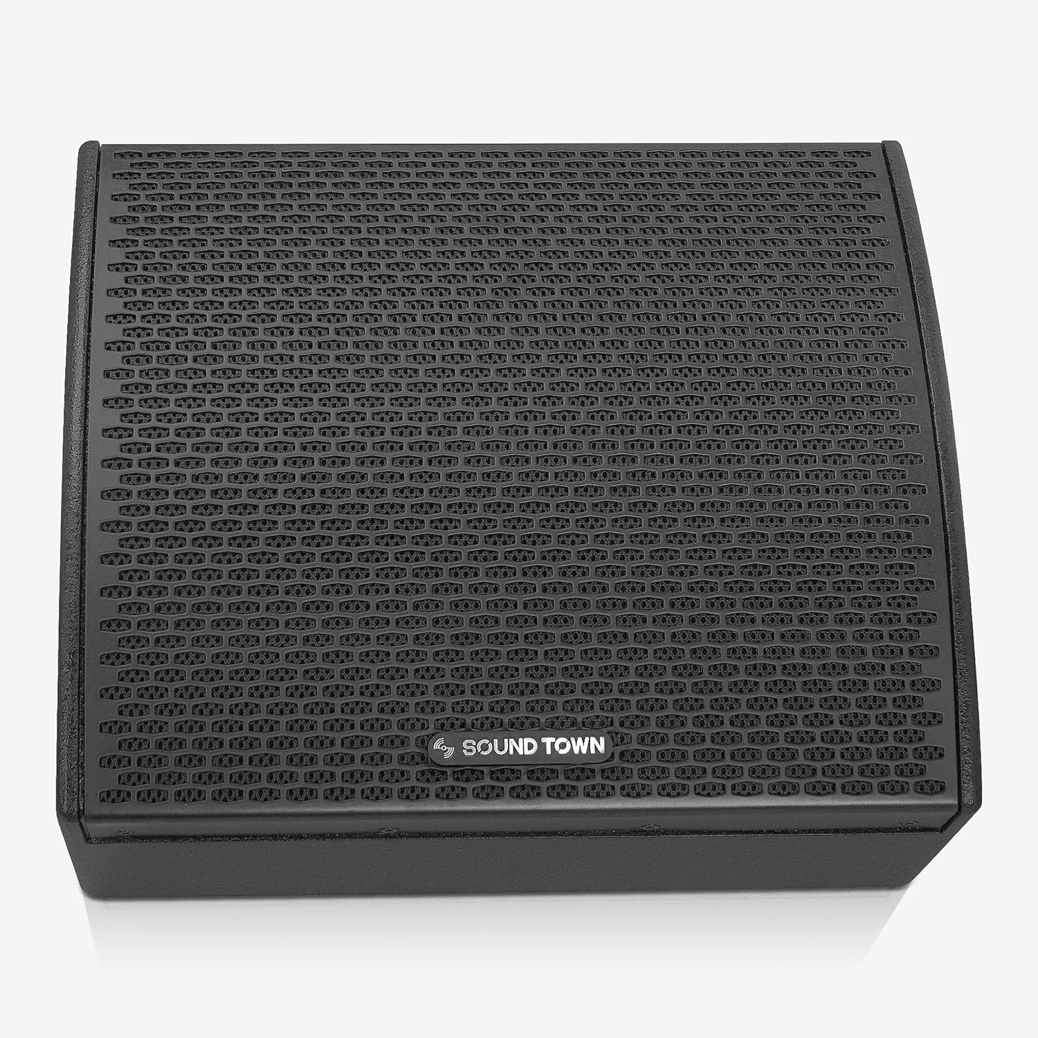 اسپیکر مانیتور استیج حرفه ای PA DJ دو طرفه کواکسیال 10 اینچی سری Sound Town CARME با DSP، برای صدای زنده، بار، کلیسا (CARME-S10MPW)
