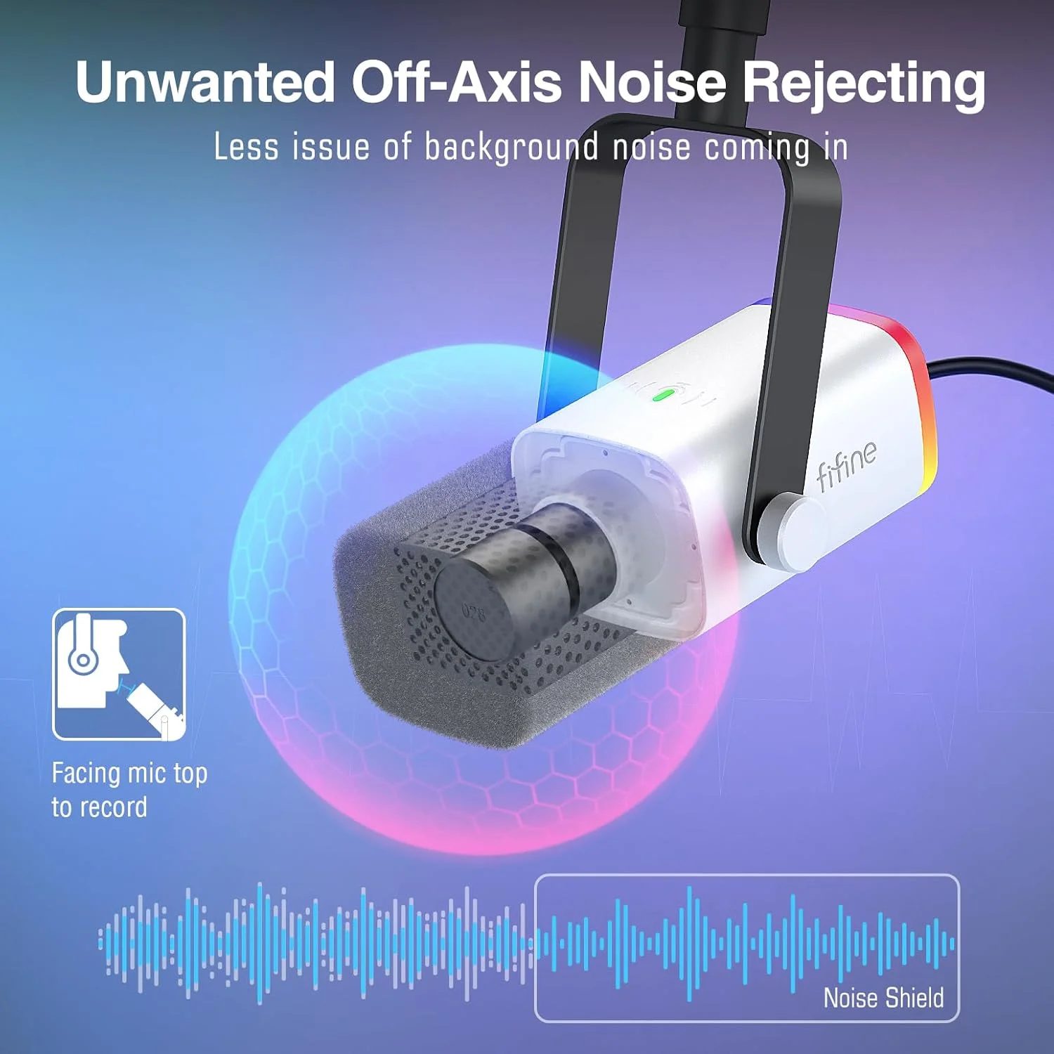 مجموعه کامل بازی FIFINE، میکروفون دینامیک با بازوی بوم، میکسر صدا با فانتوم پاور 48 ولت، هدست سیمی صدای فراگیر 7.1 و کابل XLR 9.8 فوتی برای پادکست/ضبط (AM8TW+SC3W+H9W+L9W)