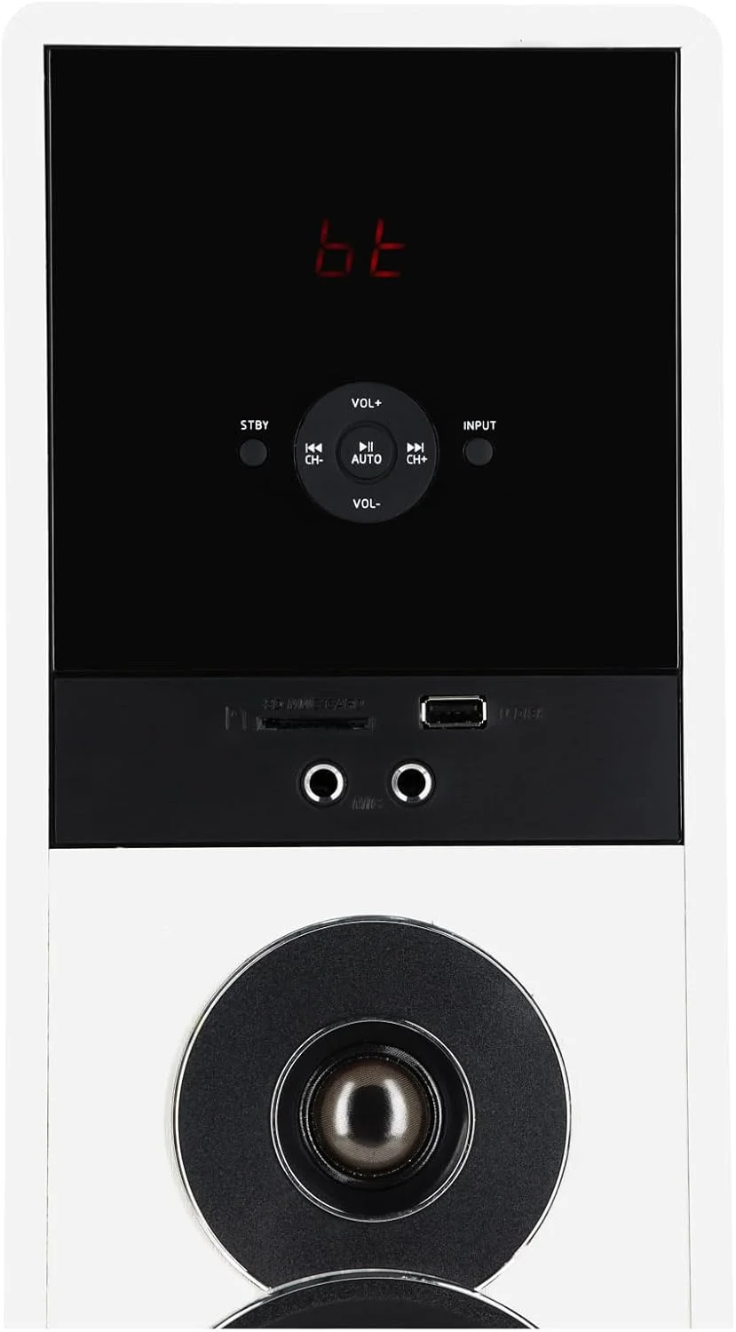 سیستم بلندگوی برج سینمای خانگی بلوتوث Rockville TM80W + (2) ساب ووفر 8 اینچی!