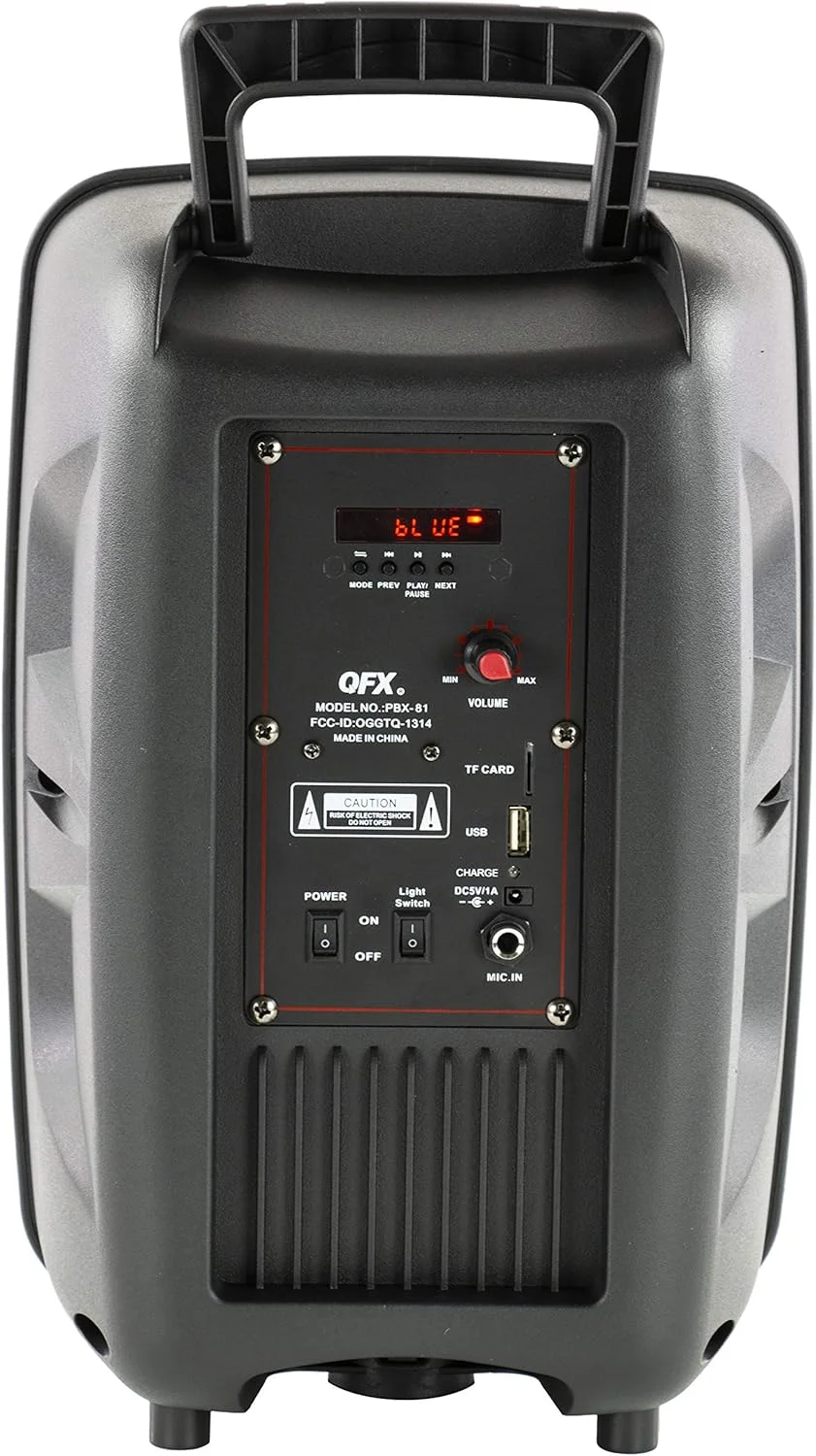 سیستم صوتی مهمانی بلوتوثی قابل حمل QFX PBX-81 با میکروفون