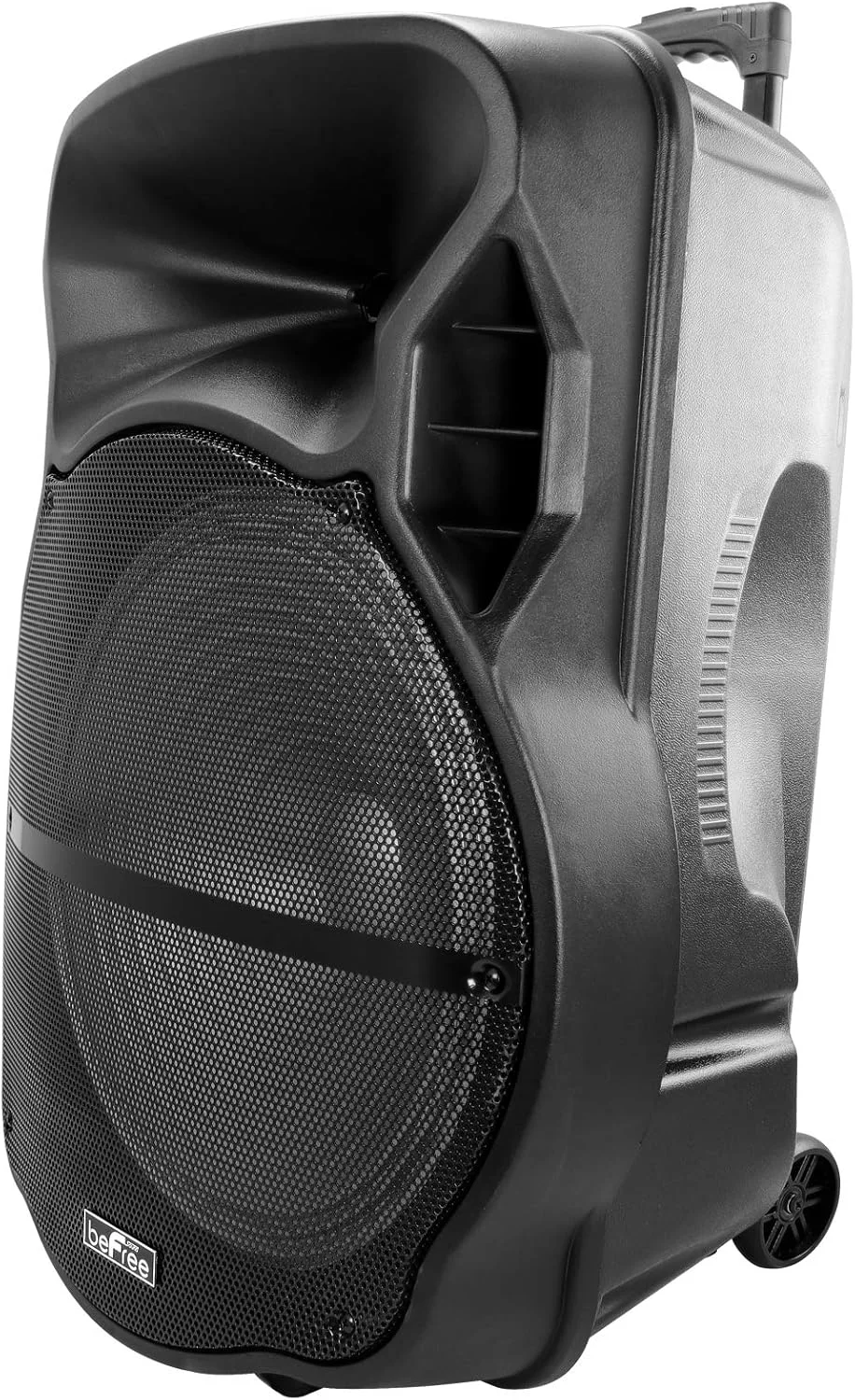 اسپیکر مهمانی قابل حمل 18 اینچی بلوتوثی beFree Sound با نورپردازی LED واکنش‌گرا به صدا، USB/SD، ورودی میکروفون/گیتار و رادیو FM