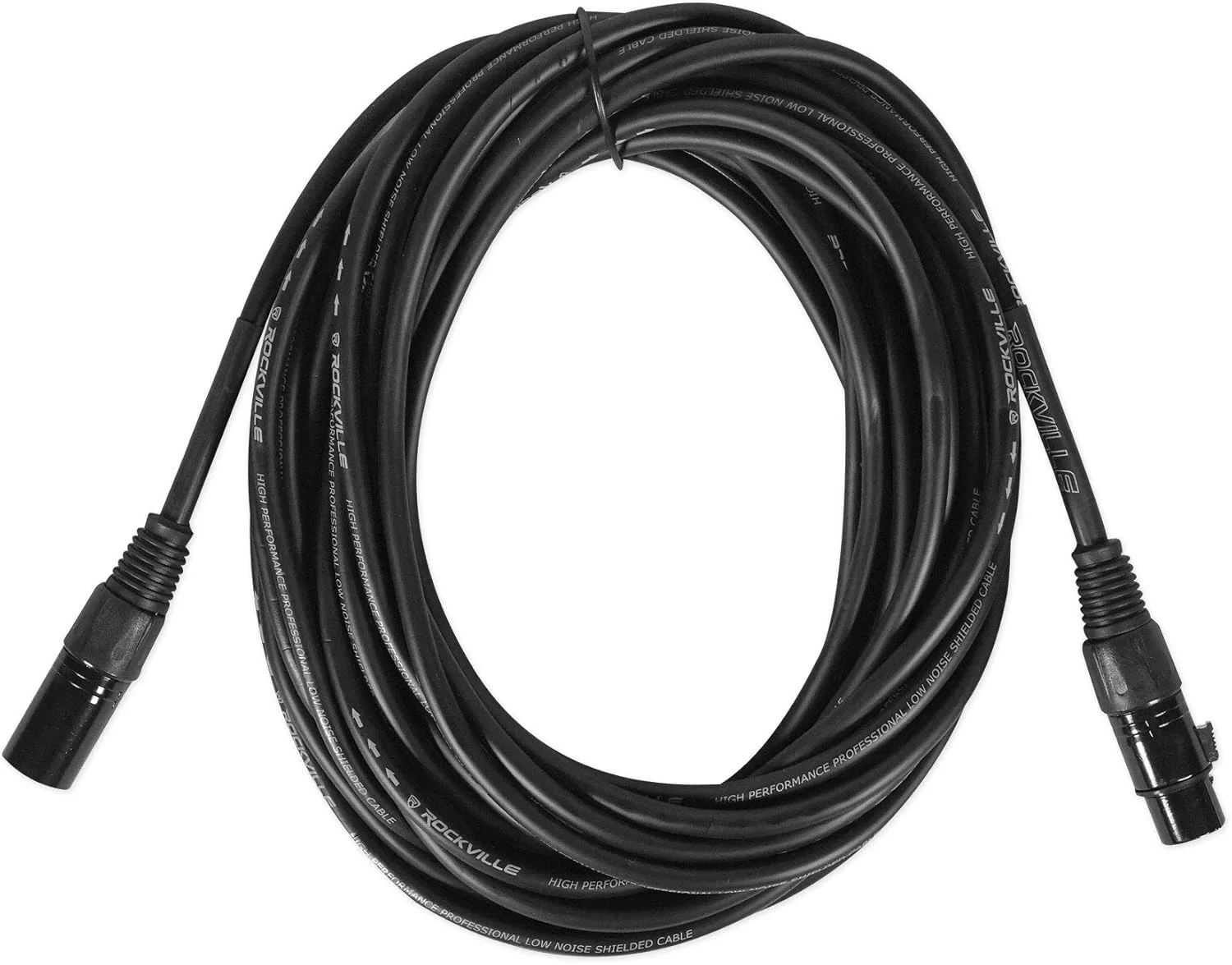 کابل XLR راکویل RCXFM30E-B به طول 9 متر، مادگی به نری، رسانای 100% مس، محافظ مارپیچی OFC 90%، طراحی منعطف، برای نوازندگان، استودیوها و صدای زنده