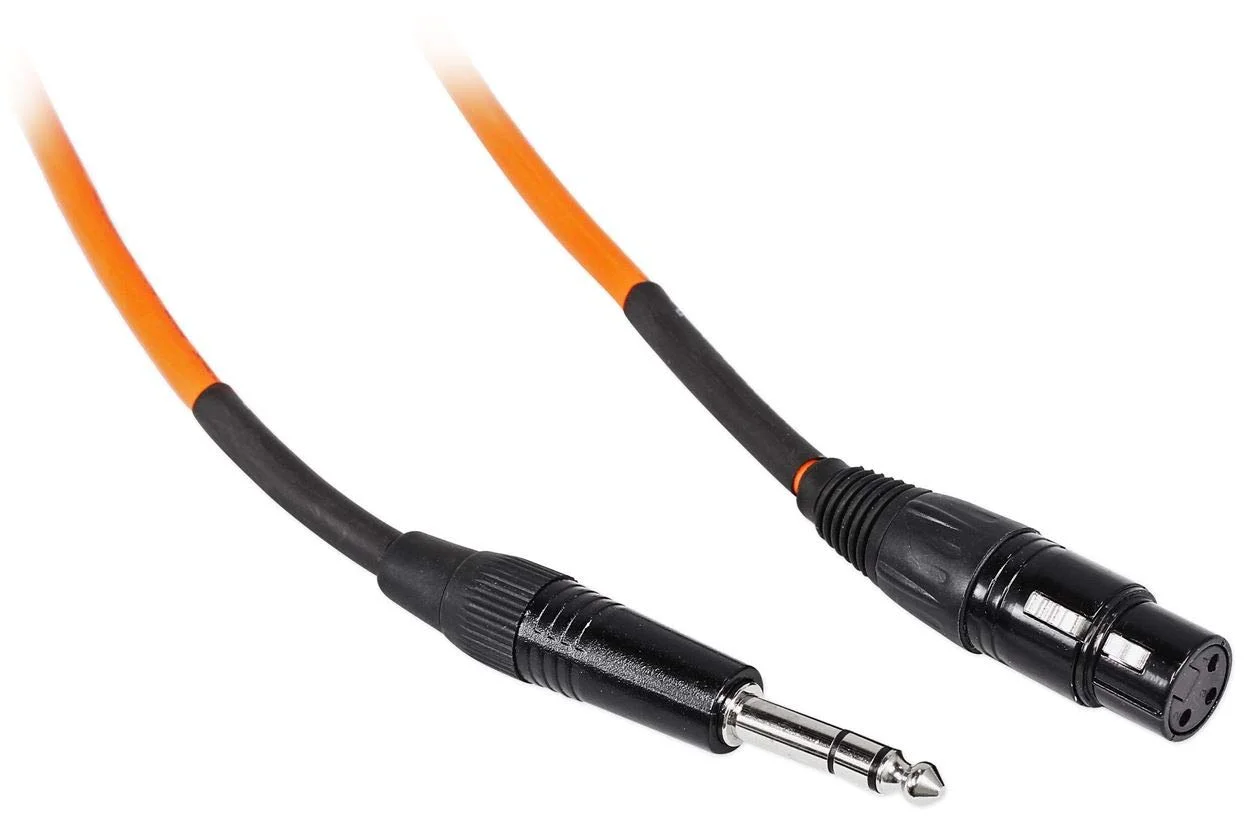 کابل XLR مادگی به TRS ¼ اینچی Rockville RCXFB25O به طول 7.5 متر، مس 100%، صدای بالانس، محافظ EMI/RFI، وضوح سیگنال بالا، برای متخصصان صدا در استودیو و اجرای زنده