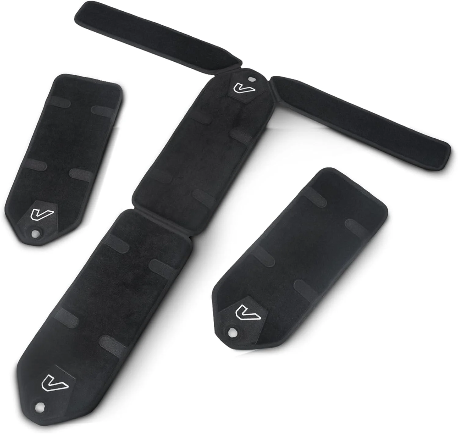 Gruv Gear NanoMat – زیرانداز درام، زیرانداز ضد صدا، کفپوش ضد صدا، فرش، ضد لغزش، فرش تاشو جمع و جور برای پدال های کیک و های-هت - مشکی/پدال دوتایی
