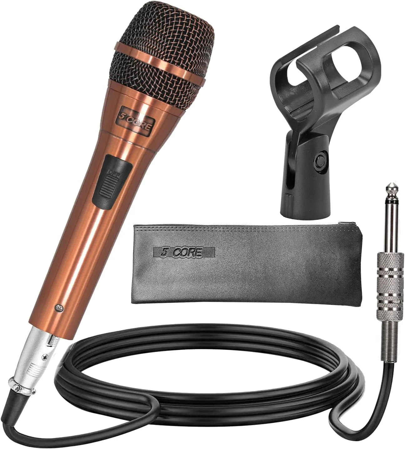 میکروفون داینامیک حرفه ای 5 CORE مدل ND-807 با الگوی قطبی کاردیوئید، بدنه فلزی و کابل 5 متری