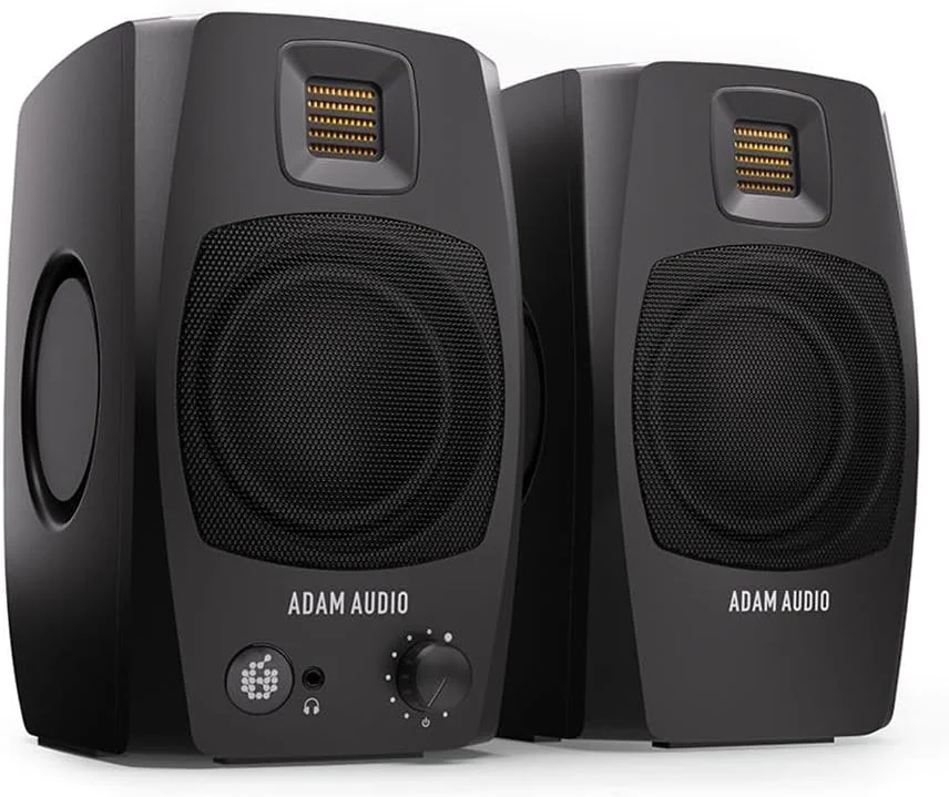مانیتور دسکتاپ ADAM Audio D3V 3.5 اینچی 80 واتی، جفت، مشکی، همراه با 2 عدد پایه مانیتور استودیو، کابل اتصال Platinum Pro 6 فوتی و پد ایزولاسیون مانیتور دسکتاپ ADAM Audio D3V 3.5 اینچی 80 واتی، جفت، مشکی، همراه با 2 عدد پایه مانیتور استودیو، کابل اتصال Platinum Pro 6 فوتی و پد ایزولاسیون