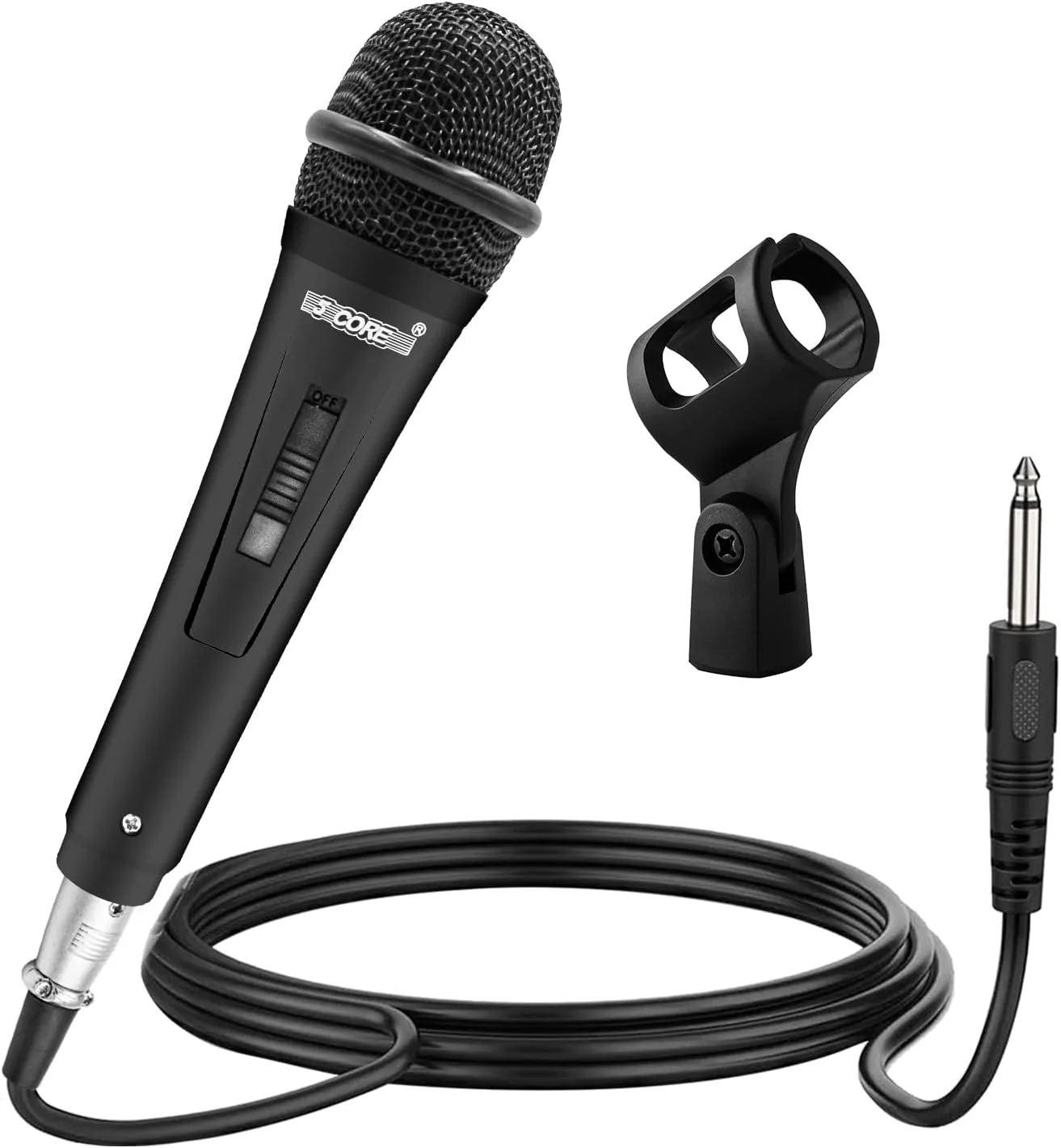 میکروفون دستی داینامیک 5 CORE کاردیوئید یک جهته میکروفونو با کلید روشن/خاموش + کابل صوتی XLR برای آواز خواندن مدل PM 816