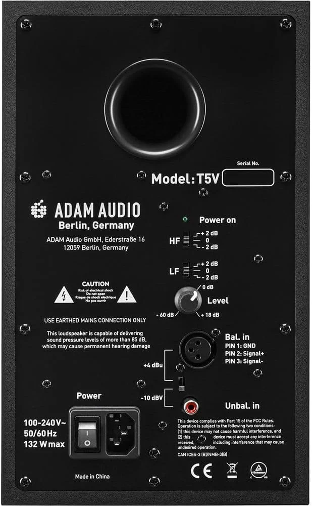 مانیتور استودیویی Adam Audio T5V (جفت) به همراه کابل های XLR حرفه ای، کابل های اتصال استریو و پارچه پولیش StreamEye مانیتور استودیویی Adam Audio T5V (جفت) به همراه کابل های XLR حرفه ای، کابل های اتصال استریو و پارچه پولیش StreamEye