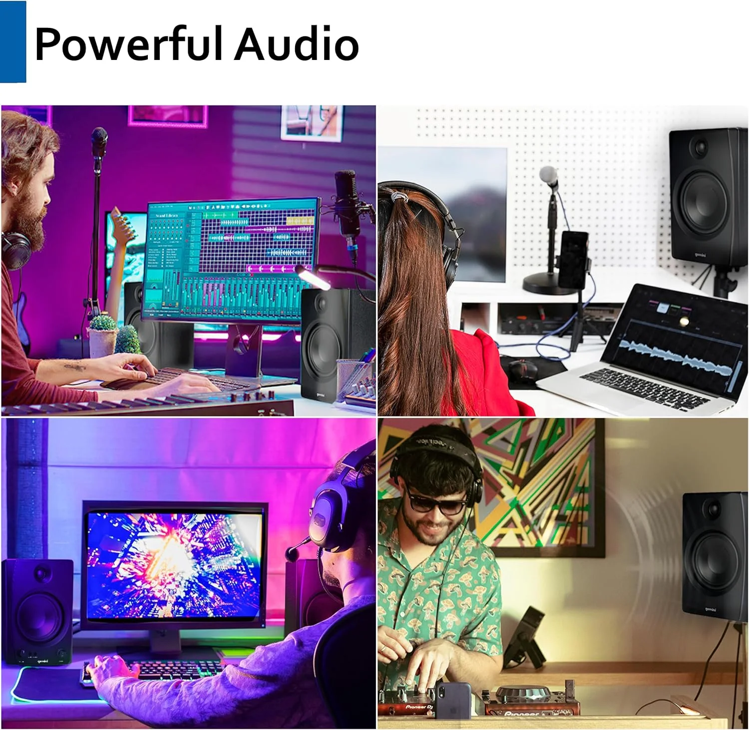 اسپیکرهای مانیتور استودیویی 5 اینچی Gemini Sound SMX-5BT با بلوتوث - توان پیک 200 وات، ورودی های TRS/RCA/Aux، تنظیم آکوستیک، جفت اکتیو/پسیو برای استودیوی خانگی، دی جی و تولید موسیقی اسپیکرهای مانیتور استودیویی 5 اینچی Gemini Sound SMX-5BT با بلوتوث - توان پیک 200 وات، ورودی های TRS/RCA/Aux، تنظیم آکوستیک، جفت اکتیو/پسیو برای استودیوی خانگی، دی جی و تولید موسیقی