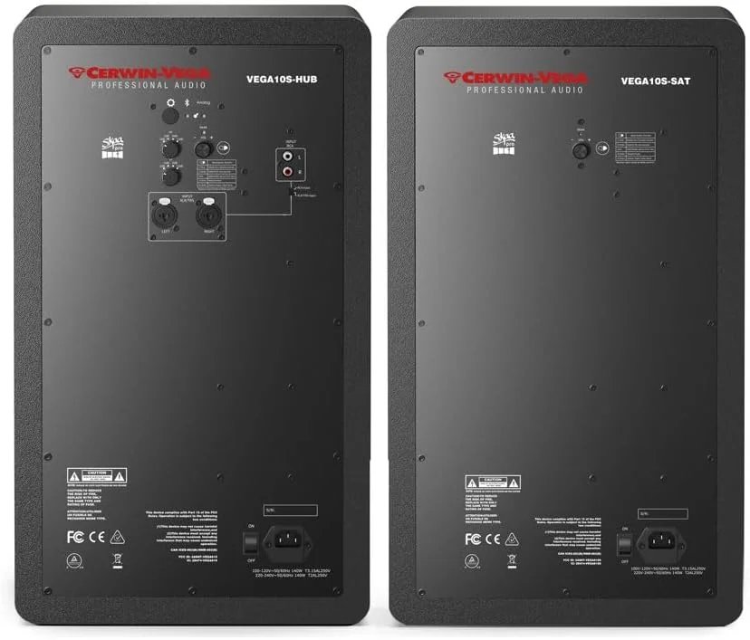 مانیتورهای استودیویی سه طرفه 10 اینچی 280 واتی Cerwin Vega! VEGA10SB-PR با برد کامل، فعال و مشکی