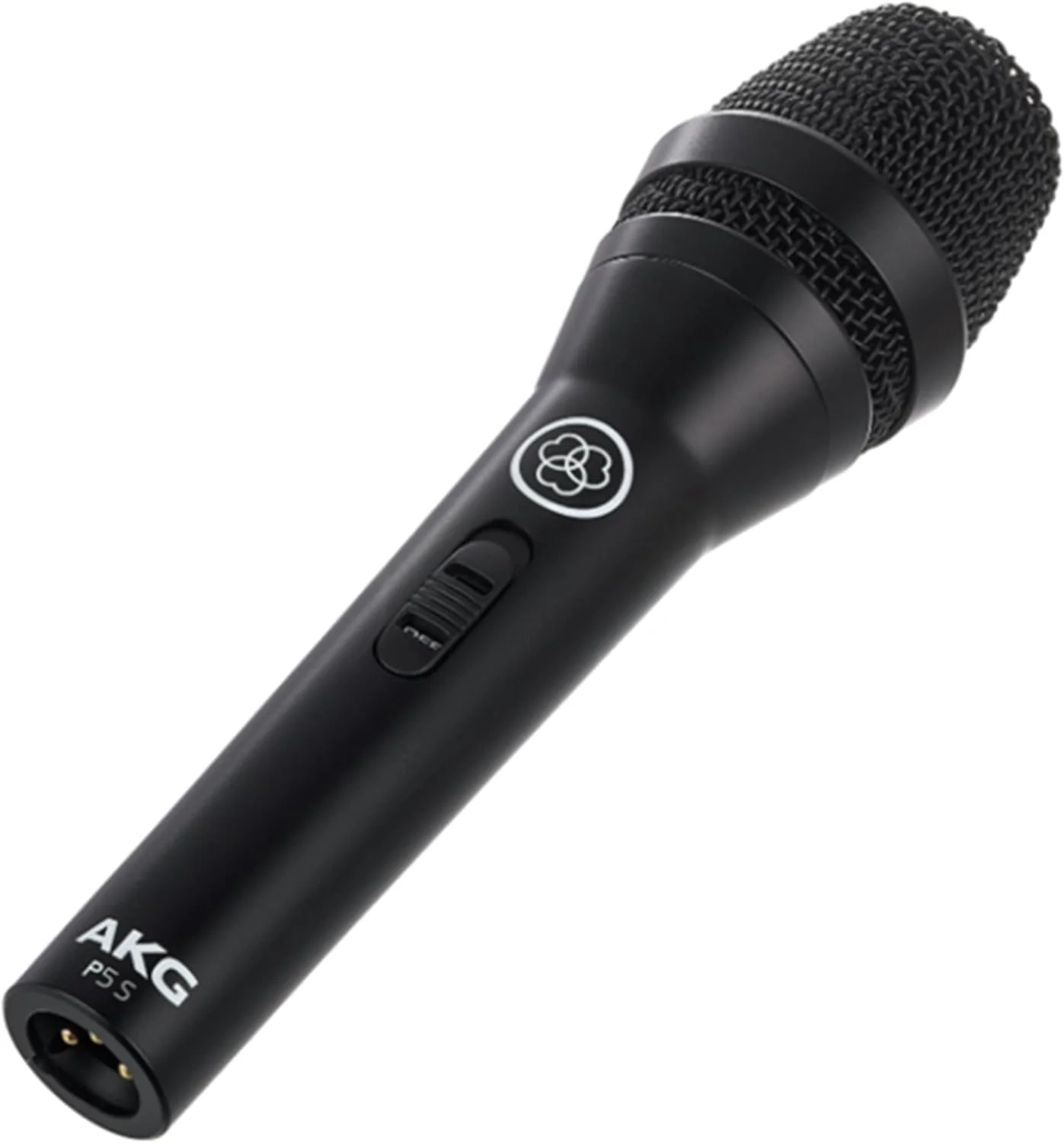 میکروفون وکال داینامیک سوپرکاردیوید با عملکرد بالا AKG Pro Audio P5 S با کلید روشن/خاموش، میکروفون سیمی XLR برای استیج، ضبط استودیویی و اجرای زنده، شامل آداپتور پایه و کیف زیپ دار، مشکی