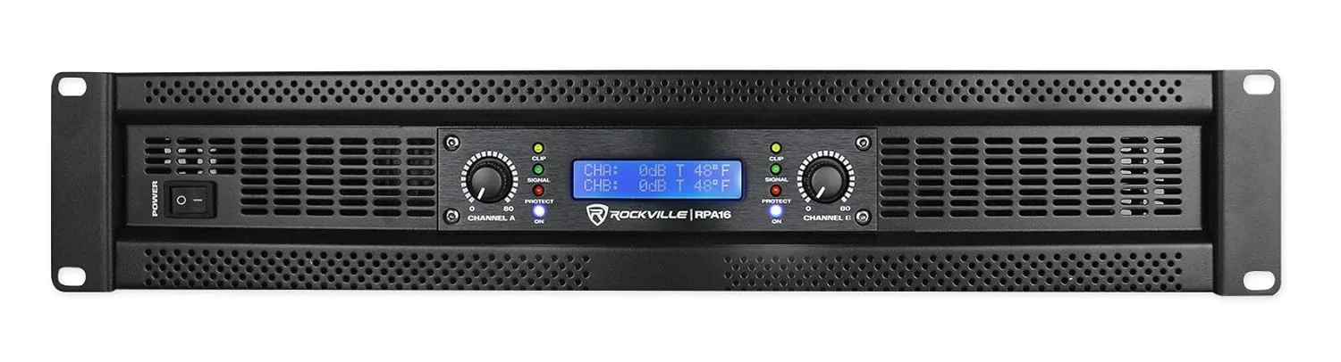 راکویل RPA16 آمپلی فایر قدرت 2 کاناله 10000 واتی Pro/DJ به همراه کابل های اسپیکون