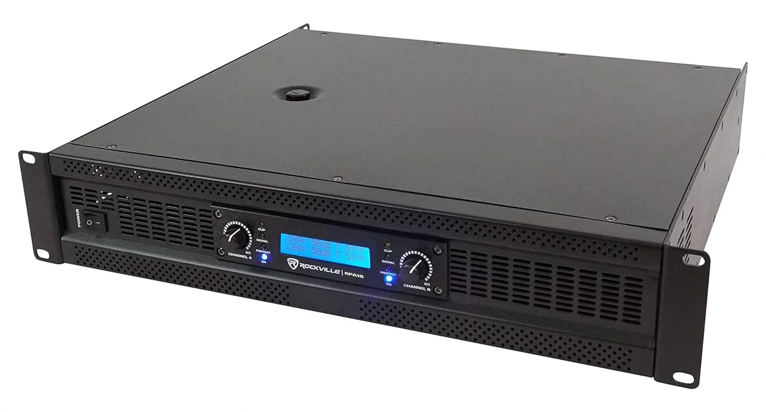 راکویل RPA16 آمپلی فایر قدرت 2 کاناله 10000 واتی Pro/DJ به همراه کابل های اسپیکون