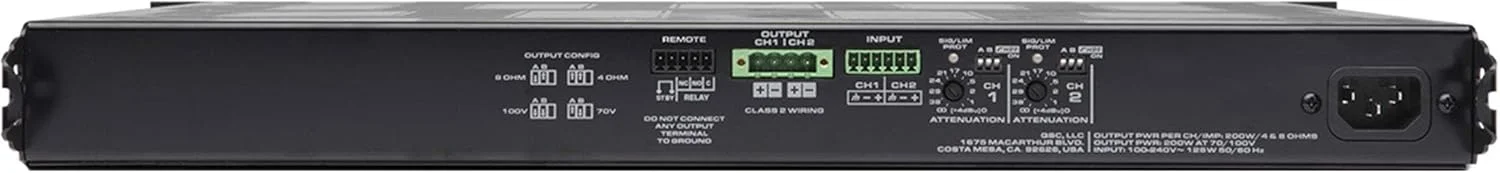 آمپلی فایر 2 کاناله 400 واتی QSC MP-A20V با خروجی 70 ولت