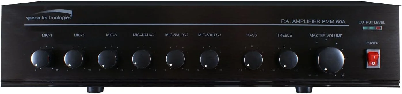 آمپلی فایر میکسر قدرت PA جدید 120 واتی با 6 ورودی - SPC-PMM120A
