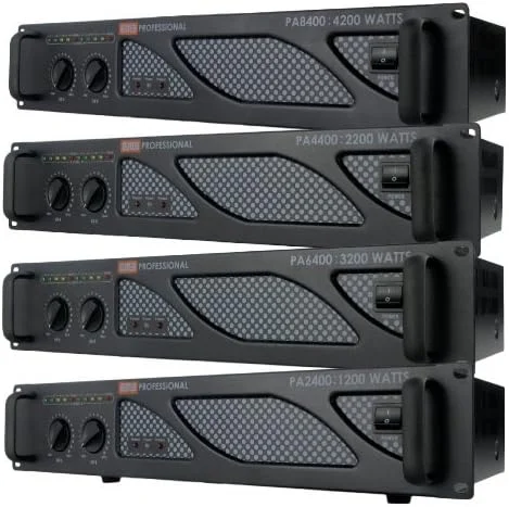 EMB Pro - PA4400 - آمپلی فایر حرفه ای رک مونت - 2200 وات PA مناسب برای کلوپ و گروه موسیقی