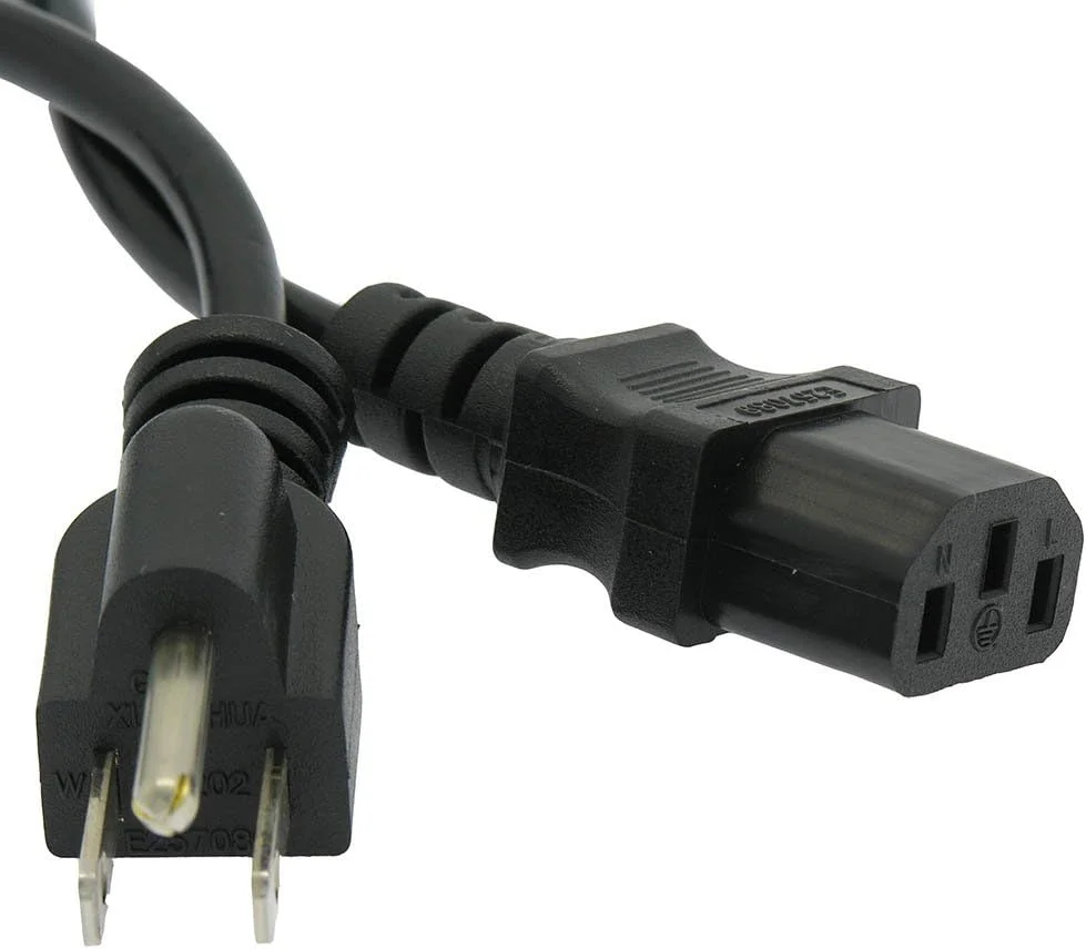 کابل برق سه پین سنگین 18 AWG AC برای آمپلی فایر گیتار، میکسر صدا، برد صدا و سیستم موسیقی (3.6 متر)