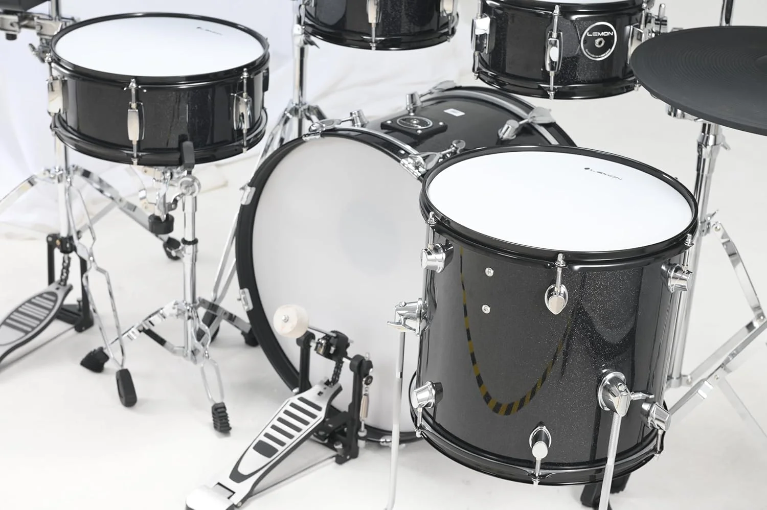 درام الکترونیکی تمام مش با سبک آکوستیک Lemon T950، مشکی (تام زمینی 13"x13")