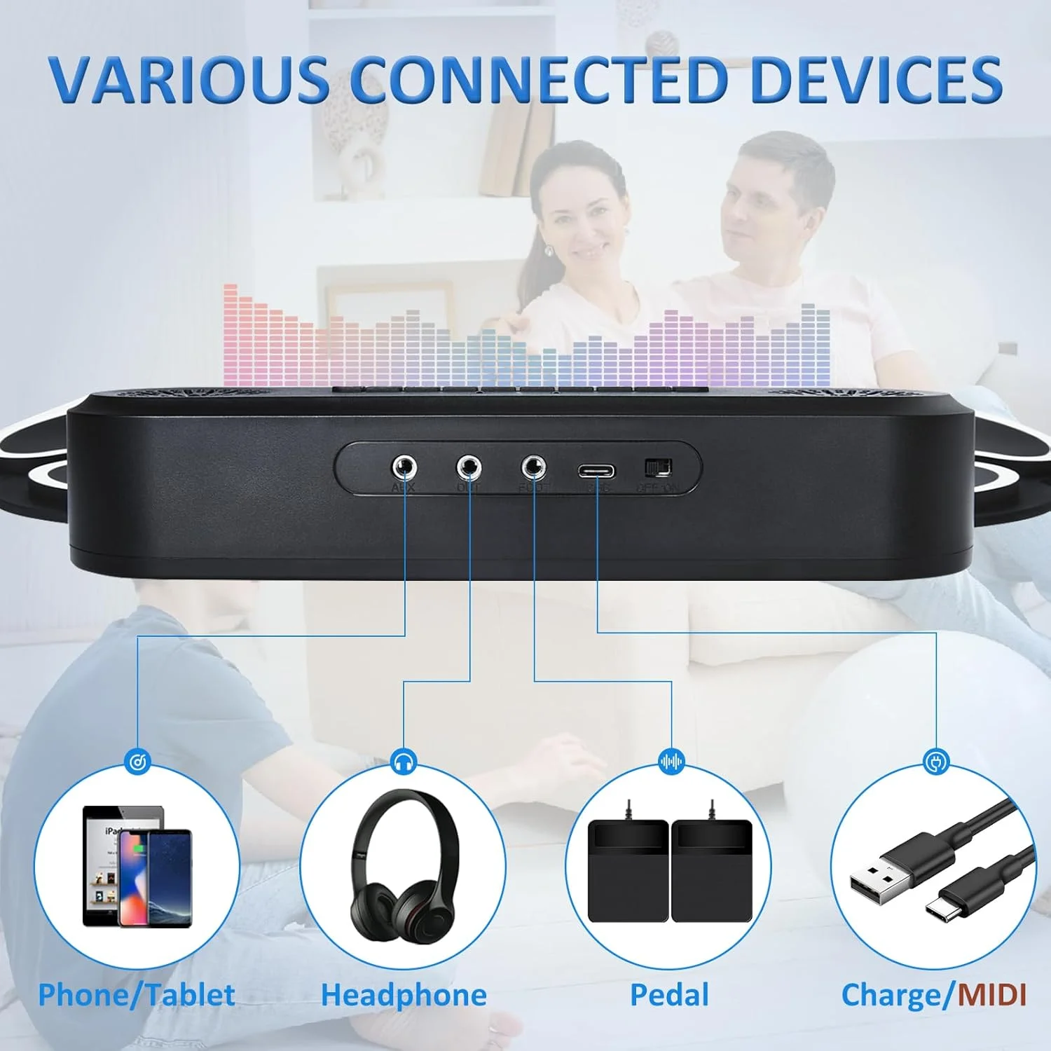 ست درام الکترونیکی، کیت پد درام الکتریکی تاشو 9 پدی با جک هدفون، 10 ساعت زمان پخش، بلندگوی داخلی با چوب درام و پدال، هدیه تولد کریسمس برای دانشجویان (مشکی) ست درام الکترونیکی، کیت پد درام الکتریکی تاشو 9 پدی با جک هدفون، 10 ساعت زمان پخش، بلندگوی داخلی با چوب درام و پدال، هدیه تولد کریسمس برای دانشجویان (مشکی)