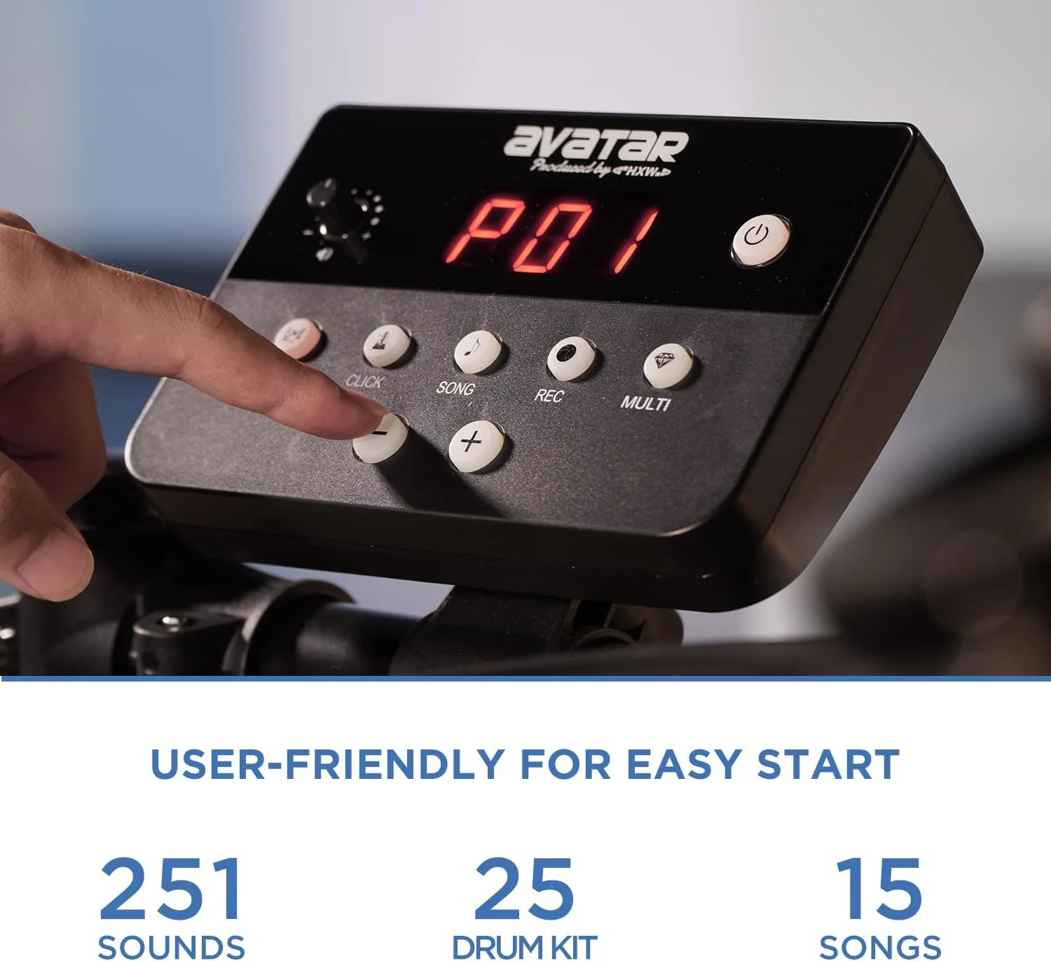 ست درام الکترونیکی کوچک برای مبتدیان، 251 صدا، USB-MIDI، به همراه چوب درام ست درام الکترونیکی کوچک برای مبتدیان، 251 صدا، USB-MIDI، به همراه چوب درام