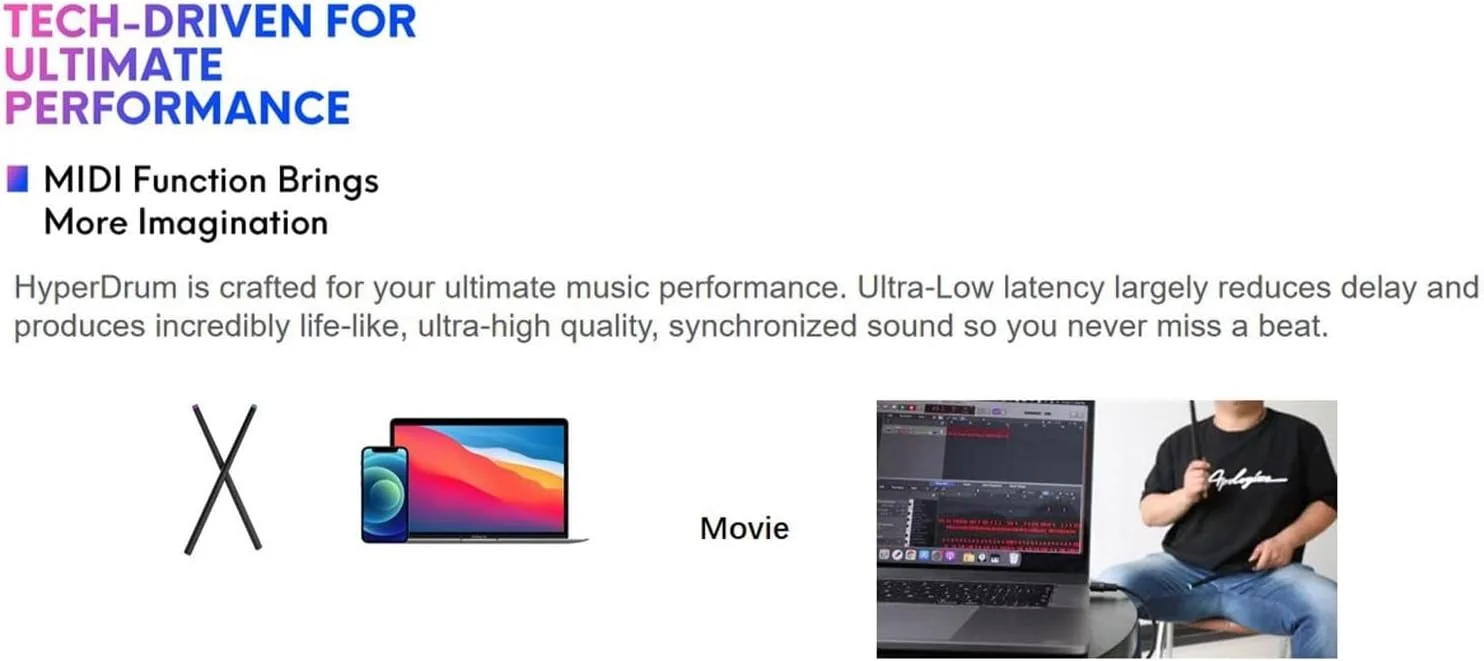 ست درام الکترونیکی، کیت درام هوایی قابل حمل واقعیت مجازی، درام جیبی حسگر حرکتی با چوب و پدال درام هوایی، آداپتور بلوتوث و هدفون، هدیه درامر برای مبتدیان، کودکان و بزرگسالان ست درام الکترونیکی، کیت درام هوایی قابل حمل واقعیت مجازی، درام جیبی حسگر حرکتی با چوب و پدال درام هوایی، آداپتور بلوتوث و هدفون، هدیه درامر برای مبتدیان، کودکان و بزرگسالان