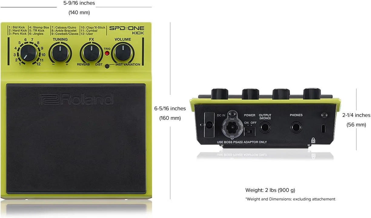 پد درام الکترونیکی کوبه ای رولند، کیک (SPD-1K)، زرد پد درام الکترونیکی کوبه ای رولند، کیک (SPD-1K)، زرد